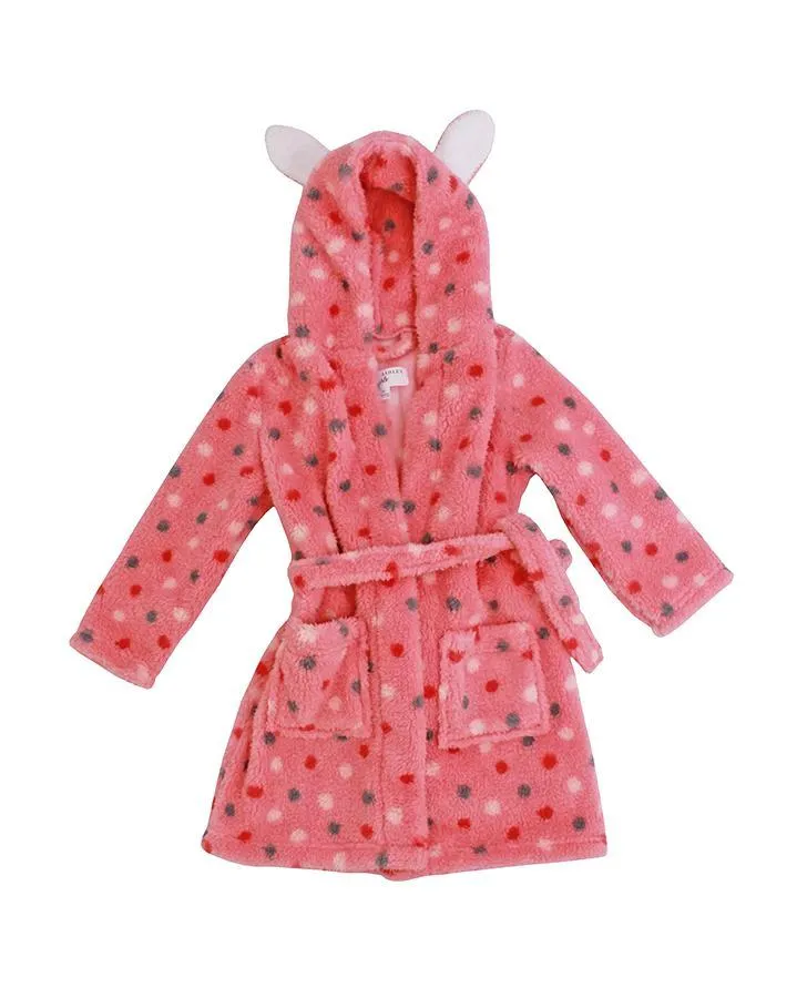 Pink Dots Bunny Robe