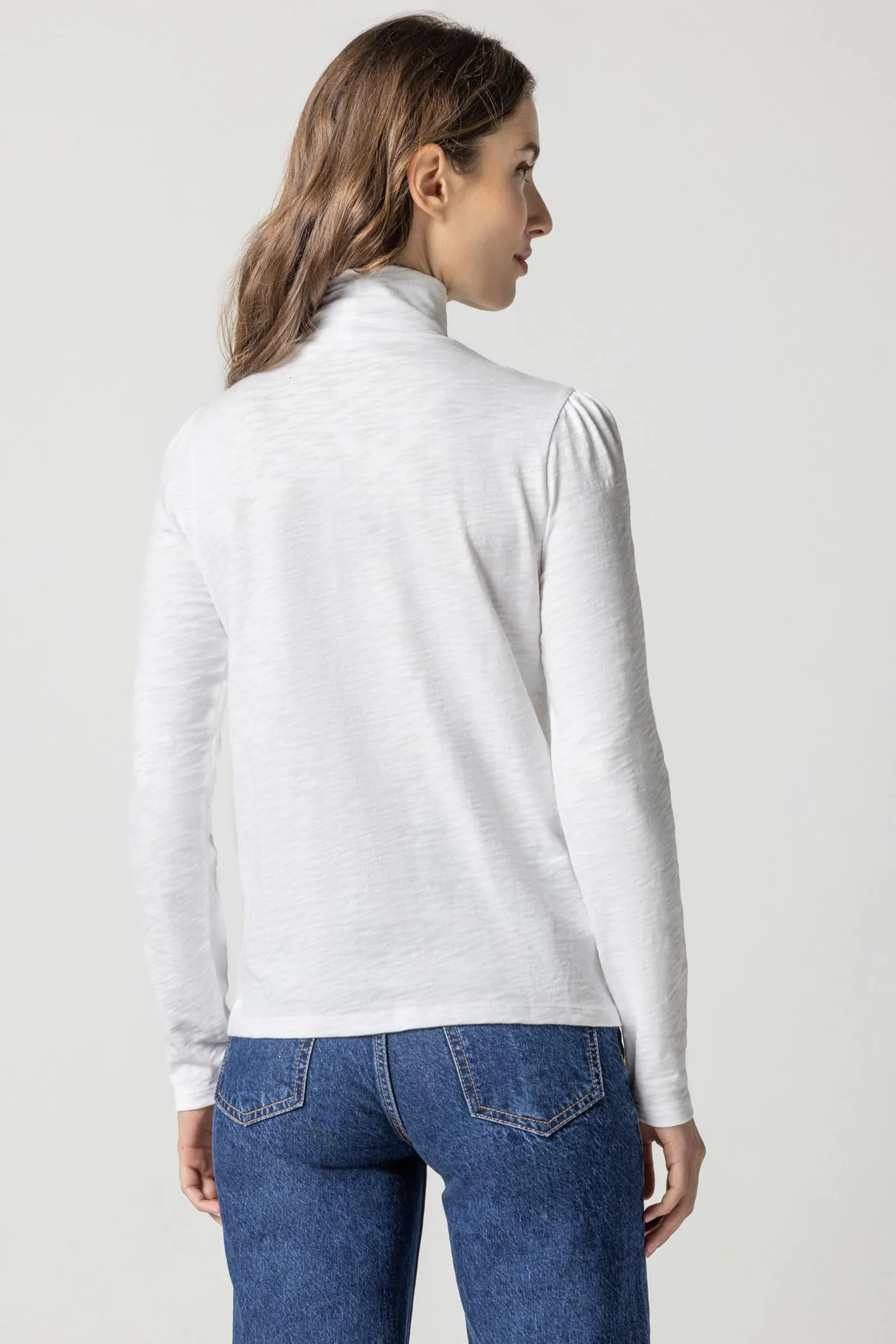 Puff Sleeve Turtleneck