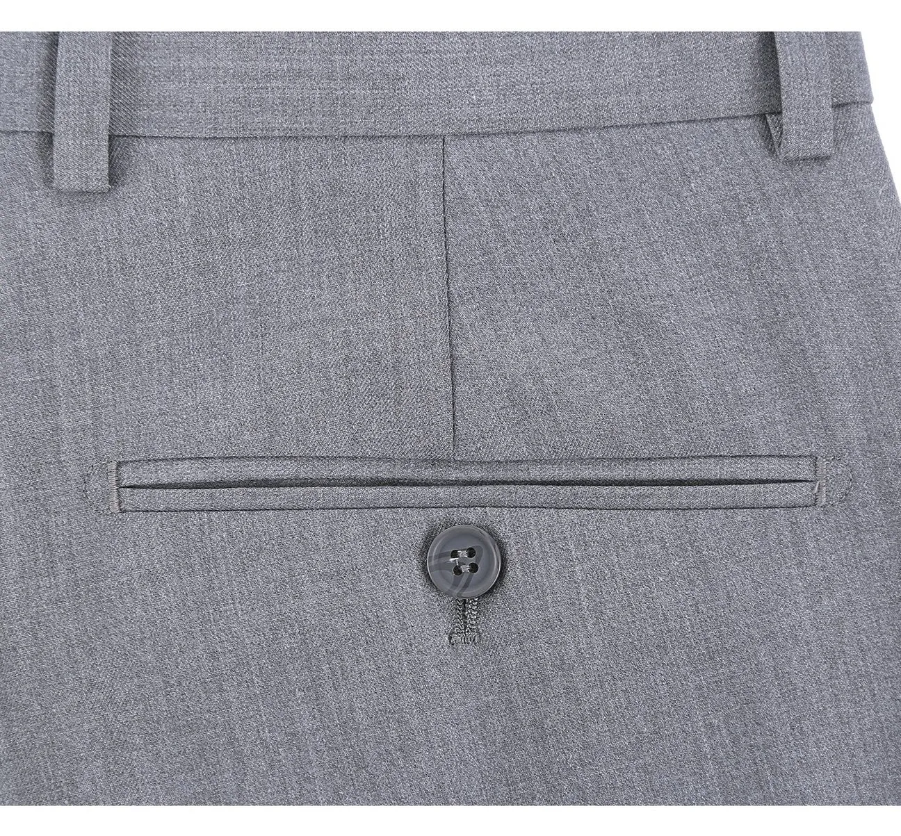 RENOIR Grey Classic Fit Flat Front Suit Separate Pants 202-2