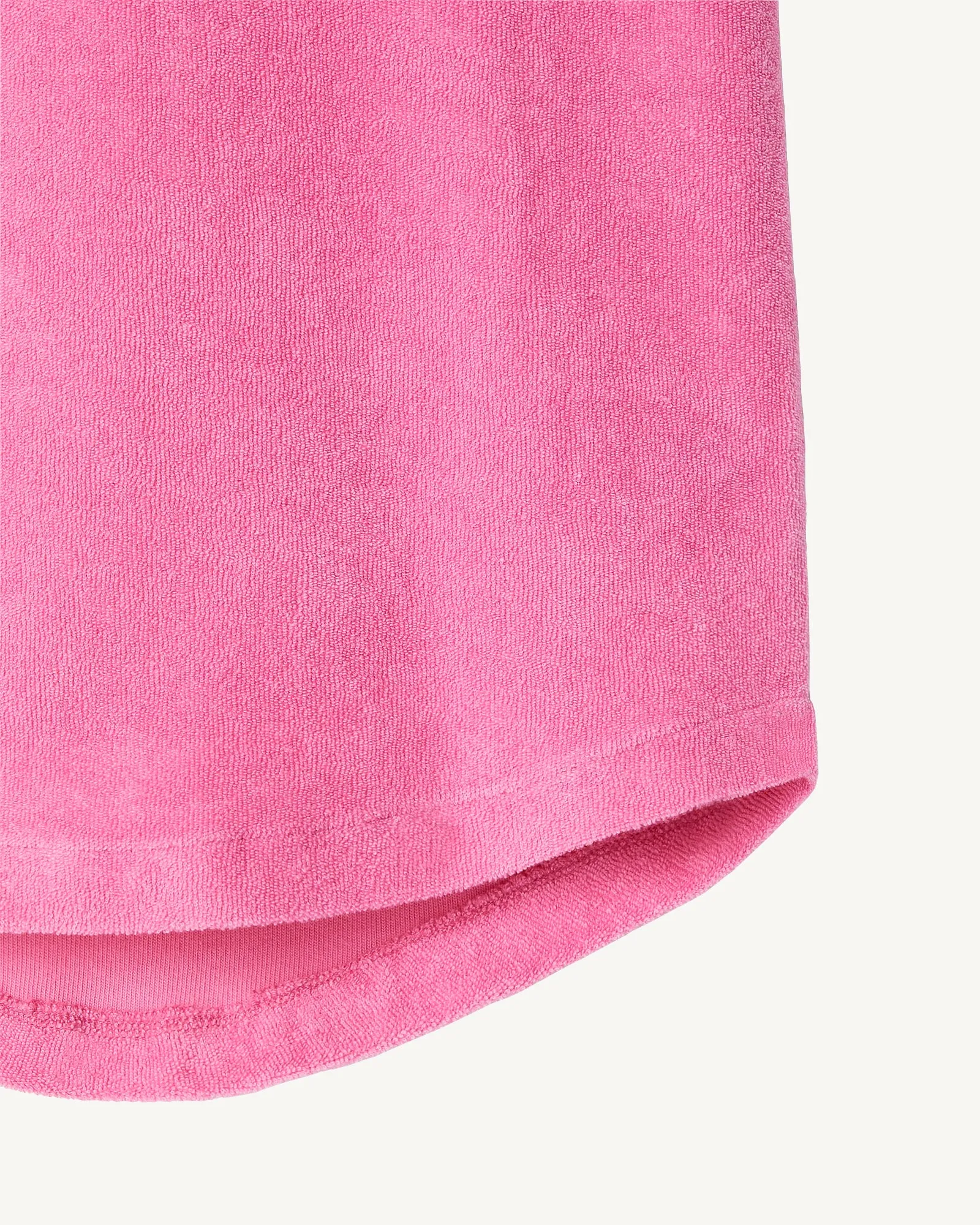 Robe éponge à capuche Rose intense enfant Mini