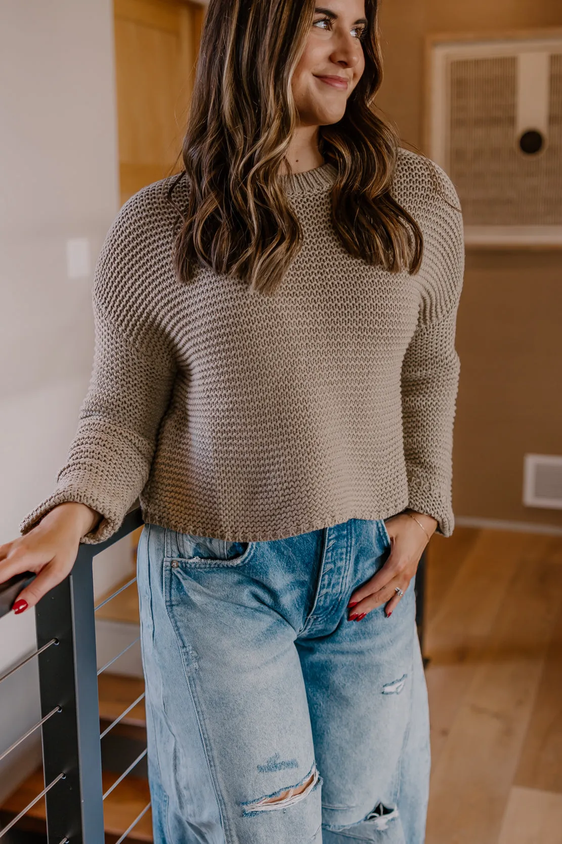 Skye Knitted Sweater | Grey Mocha