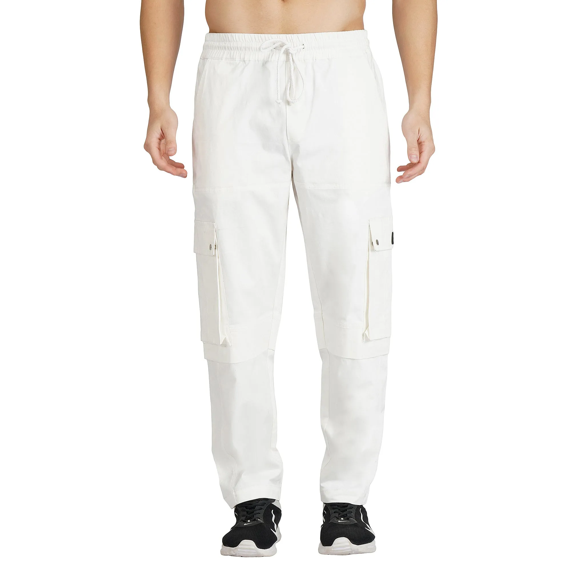 SLAY. Men's White Utility Cargo Pants