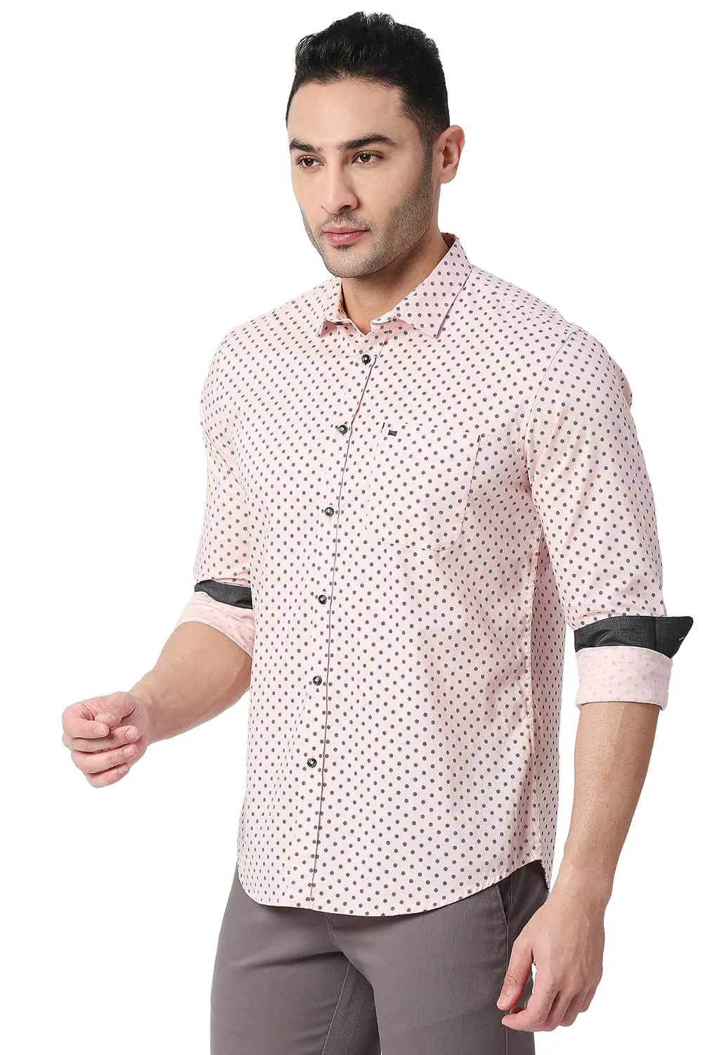 Slim Fit Cotton Printed Shirt