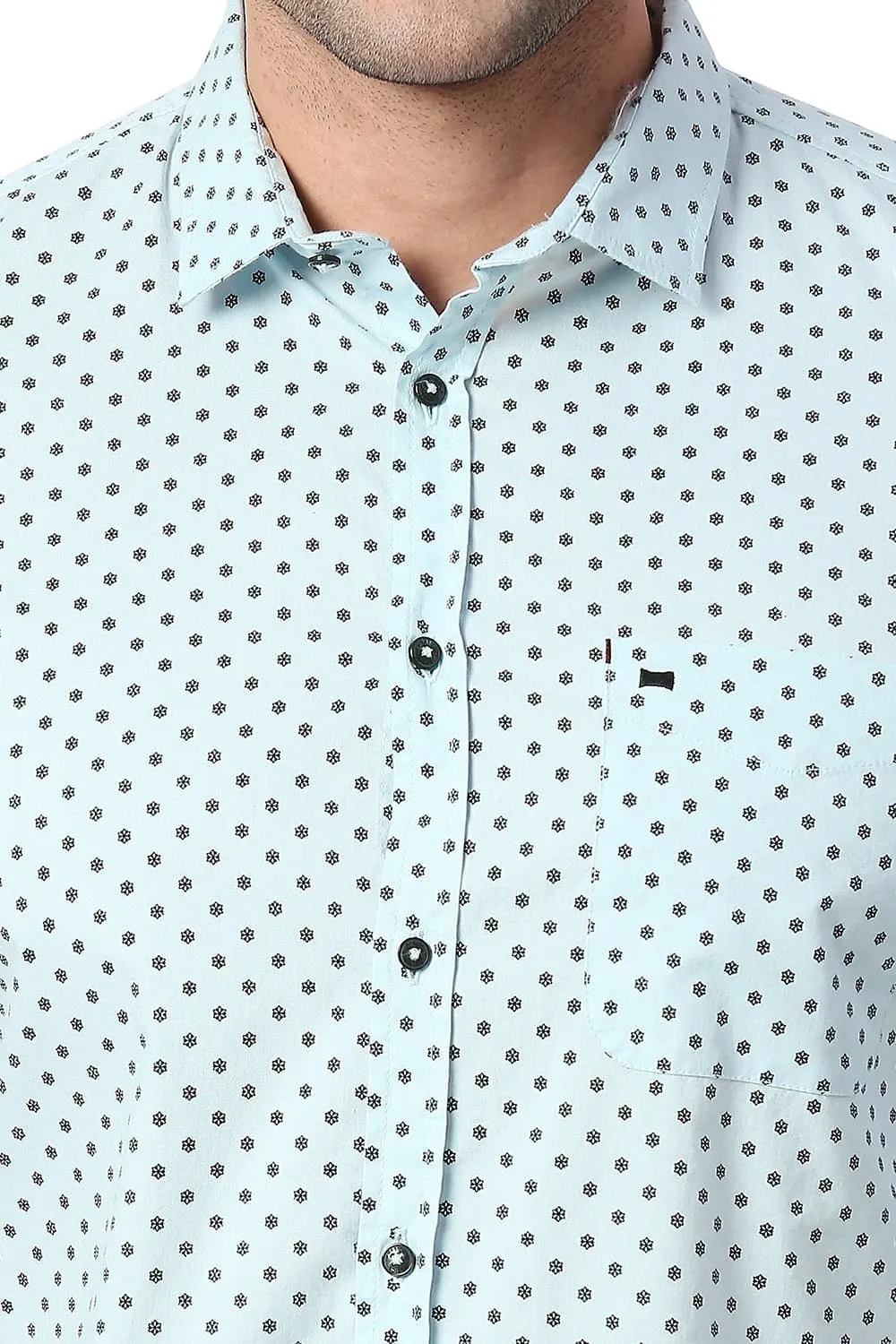 Slim Fit Cotton Printed Shirt