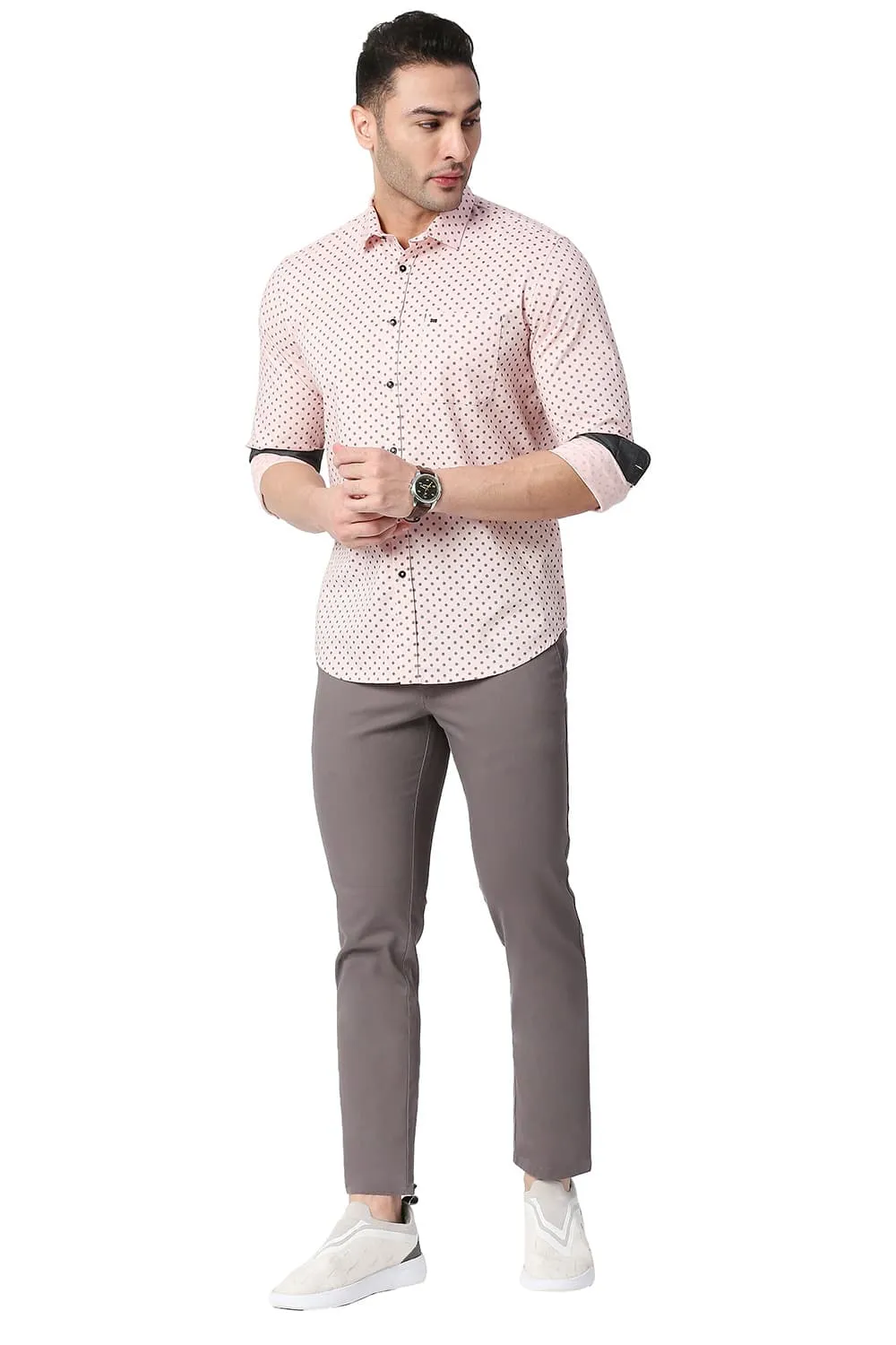 Slim Fit Cotton Printed Shirt