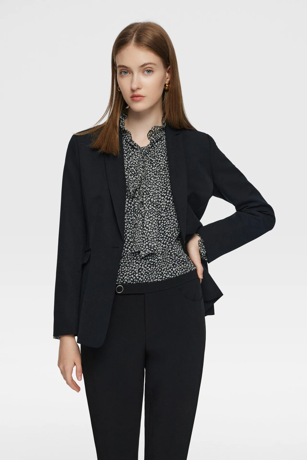 Sofia Multi-way Stretch Suit Blazer with Brooch