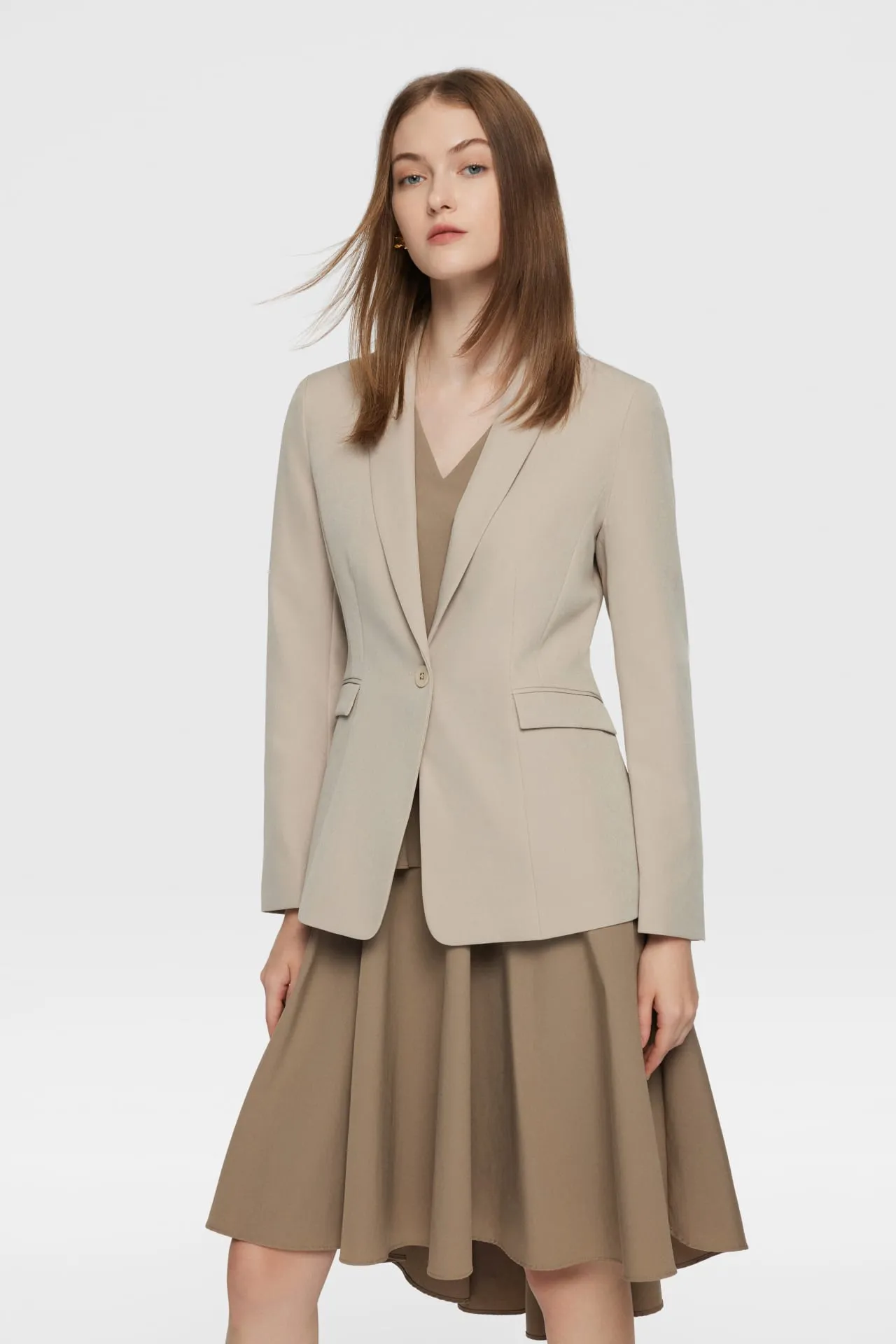 Sofia Multi-way Stretch Suit Blazer with Brooch