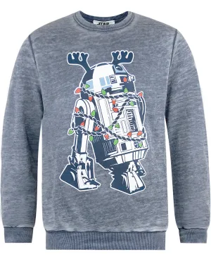 Star Wars R2D2 Decorations Burnout Christmas Sweatshirt