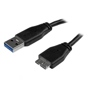 Startech.Com 15Cm 6In Short Slim Usb 3.0 A To Micro B Cable M/M - Mobile Charge Sync Usb 3.0 Micro B Cable For Smartphon