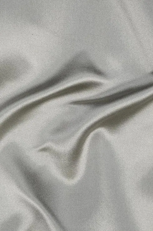 Storm Gray Silk Zibeline Fabric