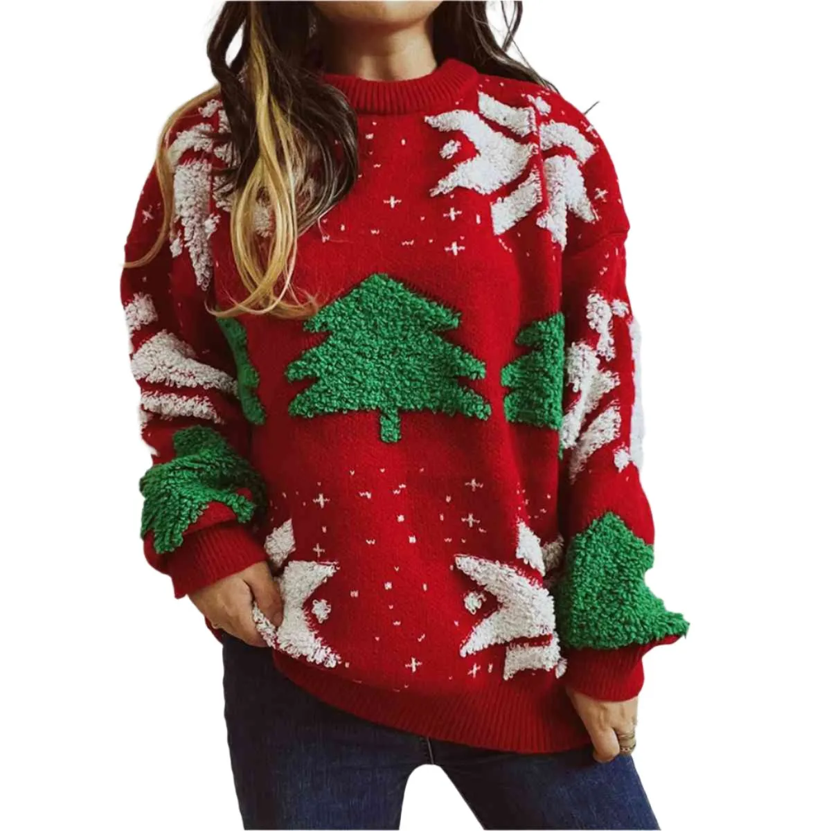 TEEK - Snowflake Long Sleeve Sweater