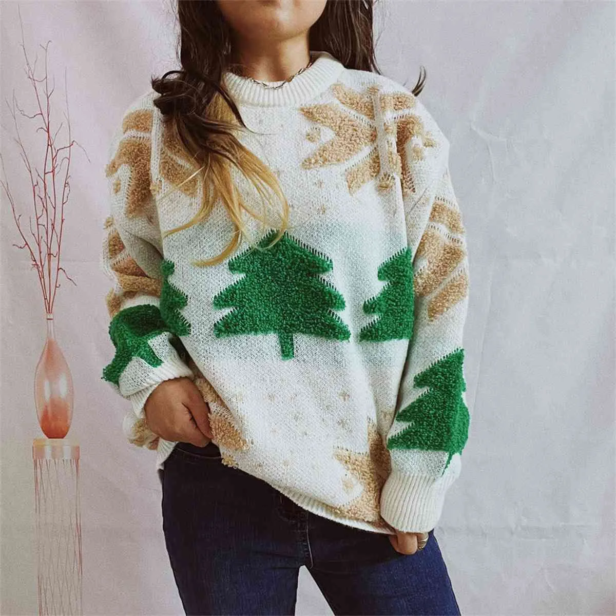 TEEK - Snowflake Long Sleeve Sweater