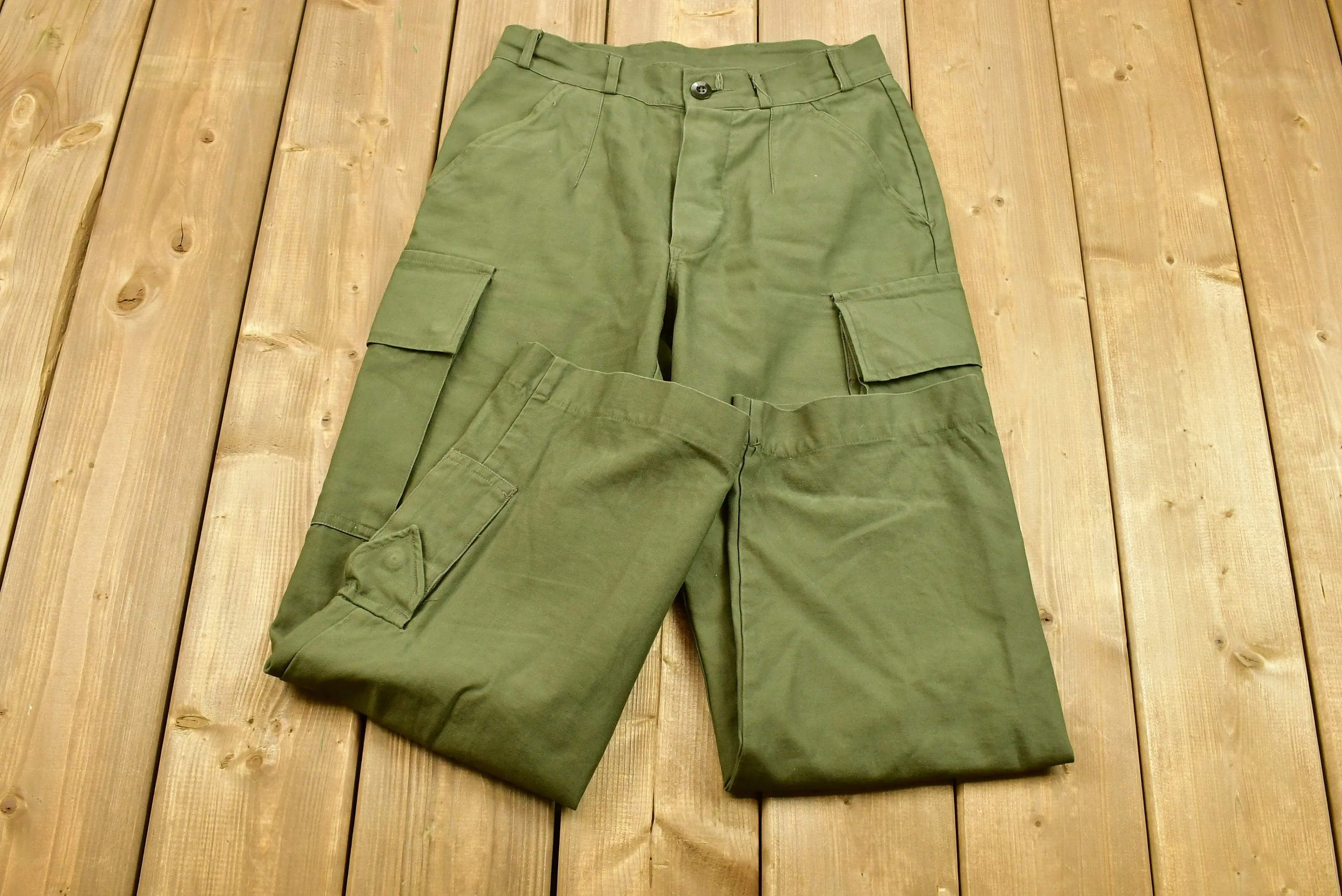 Vintage 1982 German Military Cargo Pocket Pants Size 74 x 85