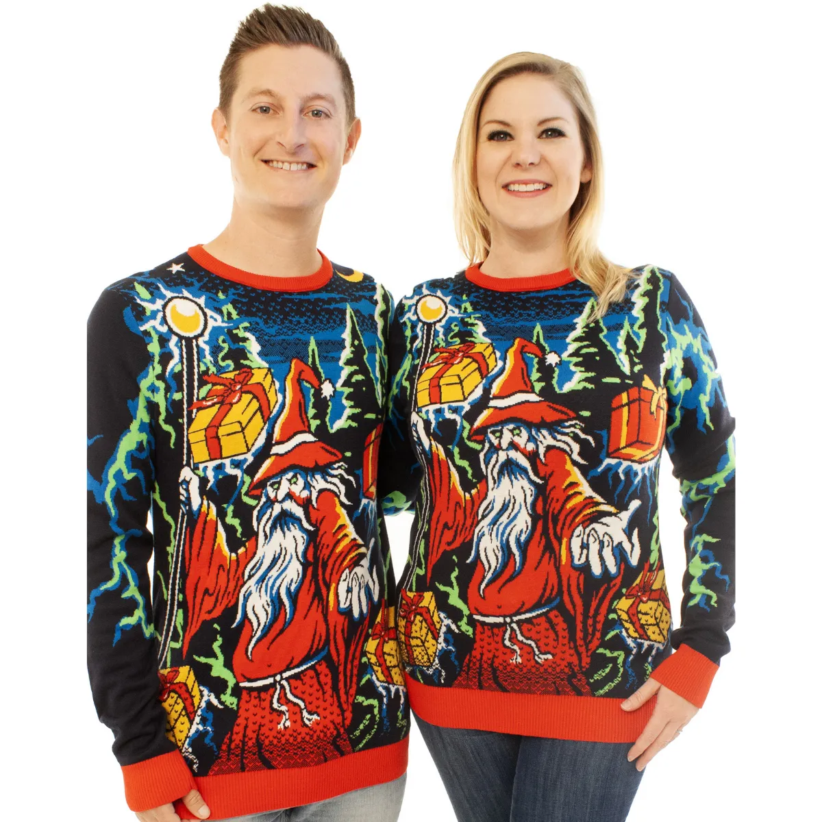 Wizard Santa | Ugly Christmas Sweater For Men & Women | Unisex Sizing