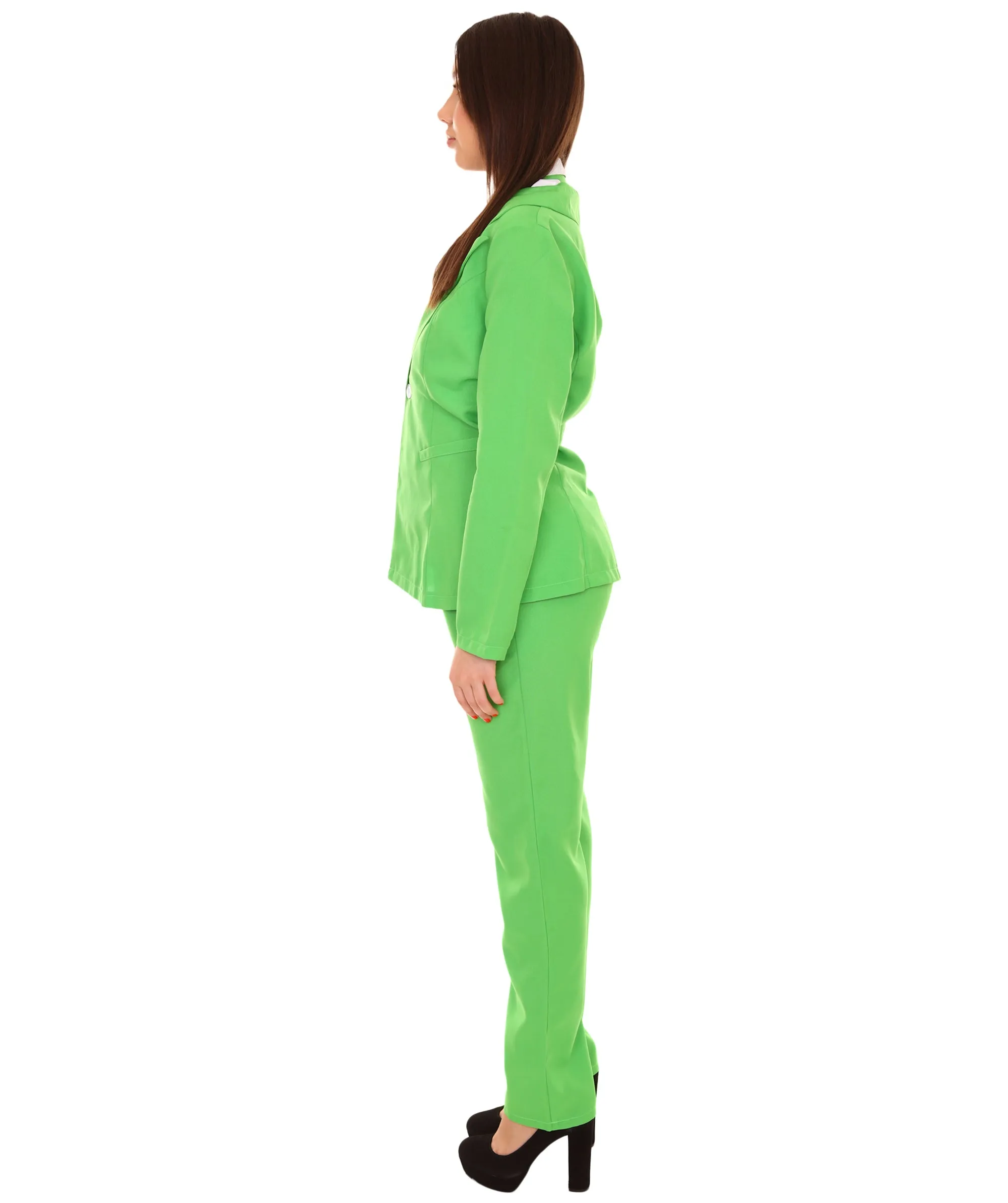 Women's EXCLUSIVE! Deluxe Singer Slim Fit Party Suit Costume | Lt. Green.