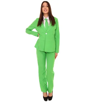 Women's EXCLUSIVE! Deluxe Singer Slim Fit Party Suit Costume | Lt. Green.