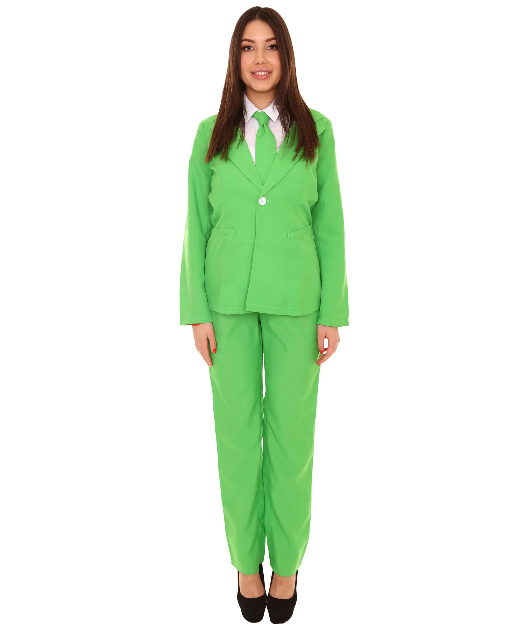 Women's EXCLUSIVE! Deluxe Singer Slim Fit Party Suit Costume | Lt. Green.