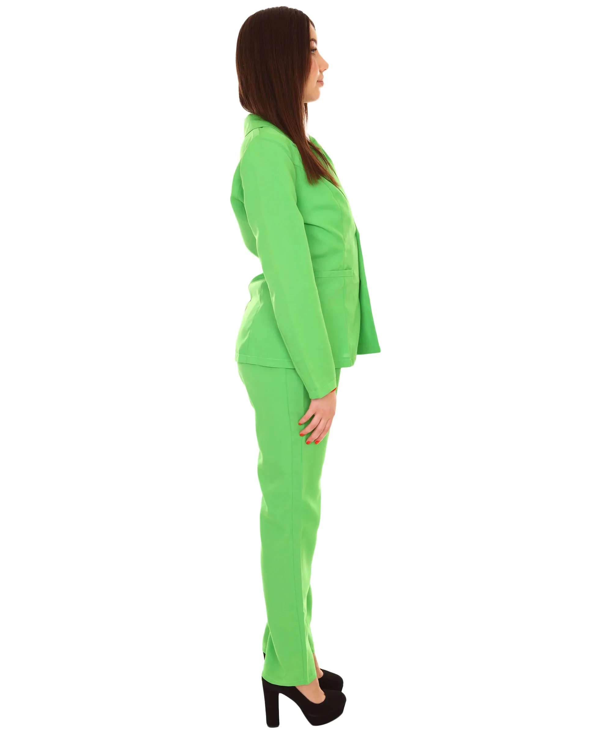 Women's EXCLUSIVE! Deluxe Singer Slim Fit Party Suit Costume | Lt. Green.