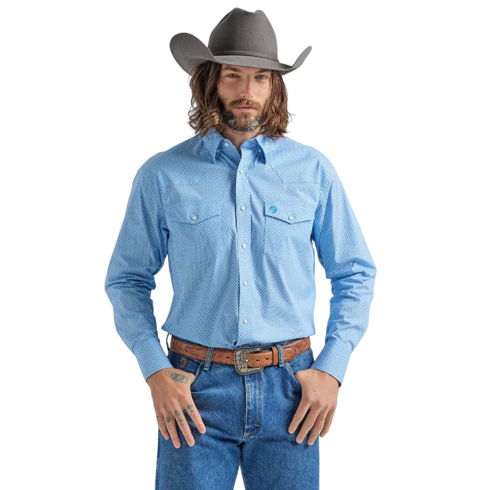 Wrangler Men's George Strait Long Sleeve Western Snap Shirt - Big